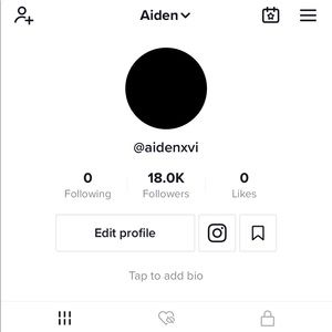 Tiktok account 18k followers